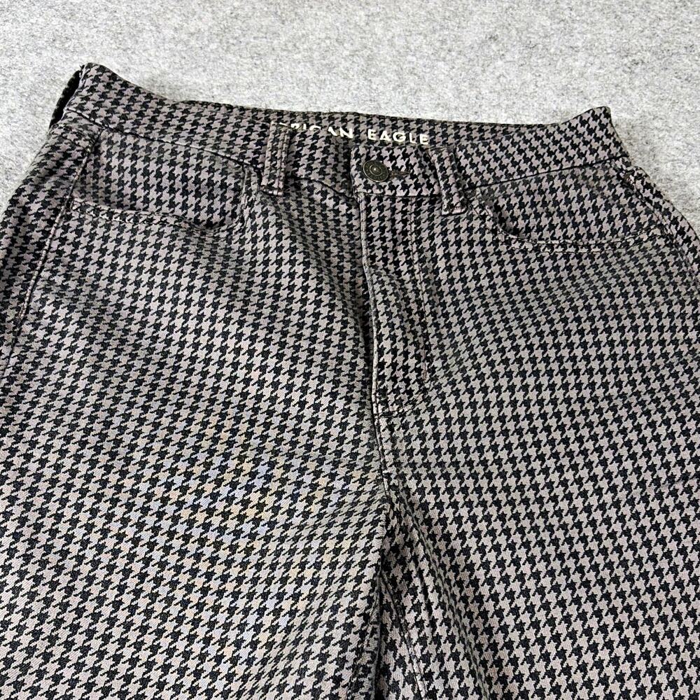 American Eagle Curvy Super Hi-Rise Next Level Stretch Houndstooth Ankle 8